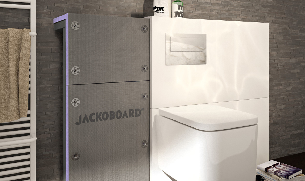 Moderne Badezimmer punkten mit frei hängenden Wand-WCs –  JACKOBOARD® Sabo sorgt für die einfache Montage