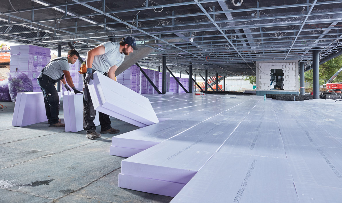 High-Tech und Nachhaltigkeit in Form gebracht - Markanter BORA Flagshipstore erreicht hohen Energieeffizienz-Standard, auch dank eines Umkehrdachs mit JACKODUR® Dämmung